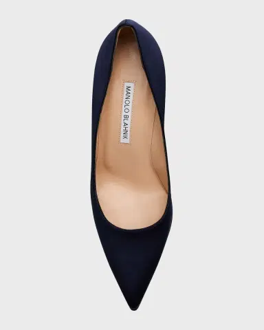 Manolo Blahnik BB 90mm Satin Pumps | Thumbnail 6 Manolo Blahnik BB 90mm Satin Pumps | Thumbnail 6