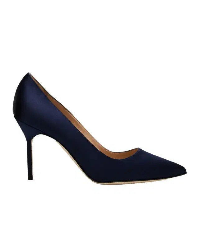 Manolo Blahnik BB 90mm Satin Pumps