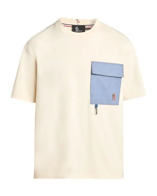 en's Denim Pocket Cotton T-Shirt with Clip