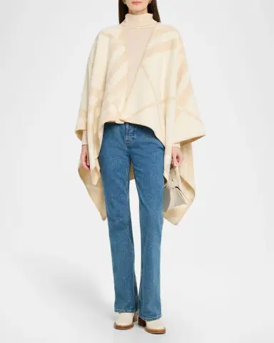 Burberry Check Wool Cashmere Cape | Thumbnail 2