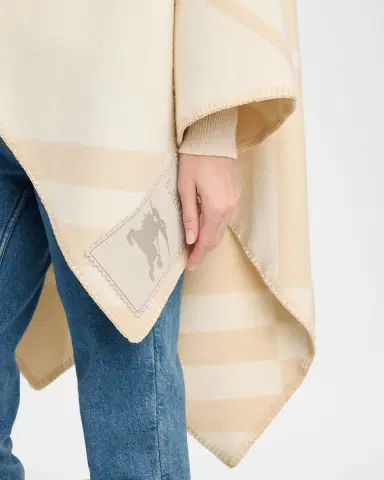 Burberry Check Wool Cashmere Cape | Thumbnail 5