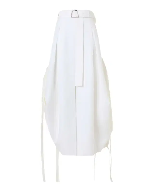 Akris Belted Side-Gathered Midi Skirt