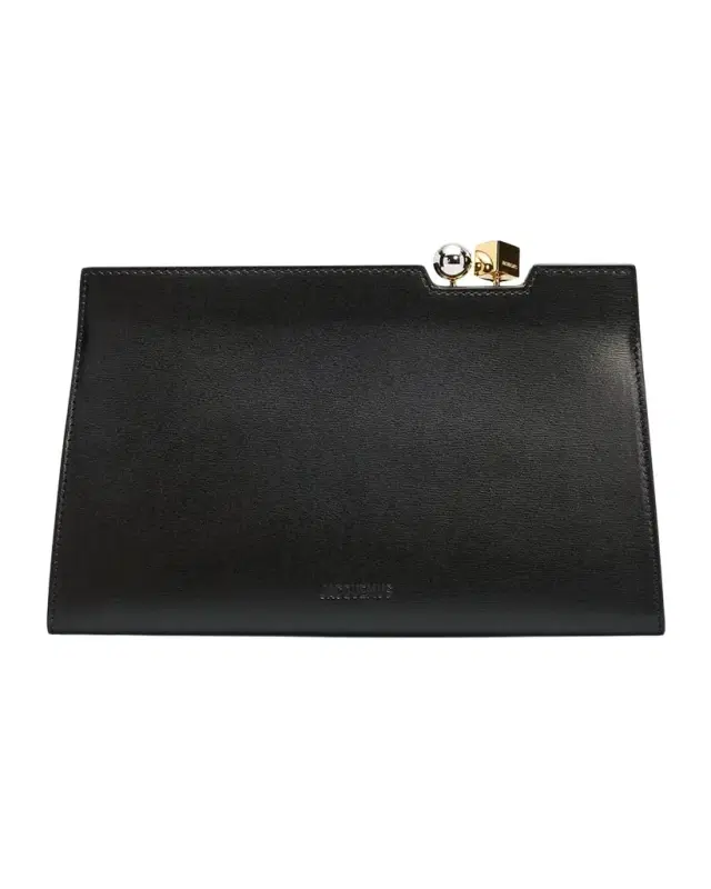 Jacquemus Le Salon Rond Carre Leather Clutch Bag