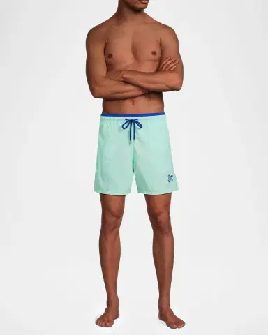 Vilebrequin Men's Les Unis Bicolor Swim Trunks | Thumbnail 2
