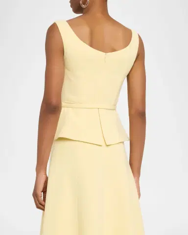 Roland Mouret Belted Structured Peplum Midi Dress | Thumbnail 3 Roland Mouret Belted Structured Peplum Midi Dress | Thumbnail 3