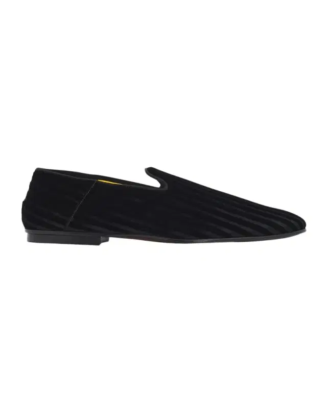 TOM FORD Men 's Striped Velvet Loafers