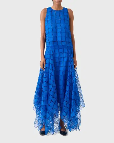 Akris Embroidered Organza Sleeveless Blouse | Thumbnail 2 Akris Embroidered Organza Sleeveless Blouse | Thumbnail 2