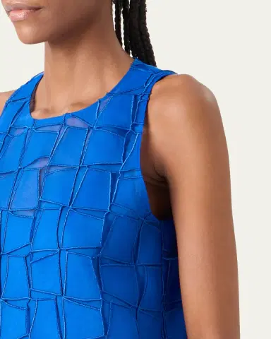 Akris Embroidered Organza Sleeveless Blouse | Thumbnail 5 Akris Embroidered Organza Sleeveless Blouse | Thumbnail 5