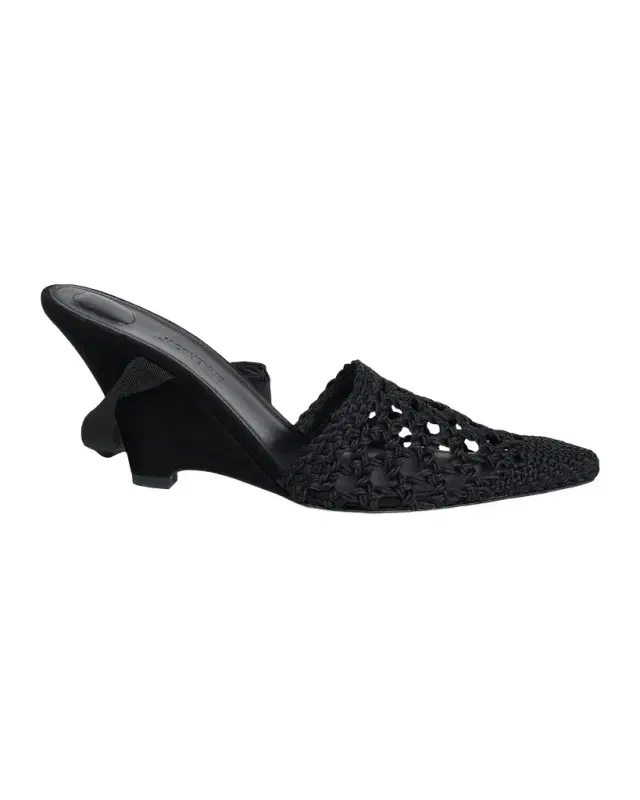 Jacquemus 80mm Les Espadrilles Ankle-Tie Wedge Mules