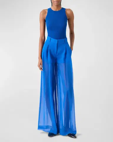 Akris Silk-Cotton Rib Tank Top | Thumbnail 2 Akris Silk-Cotton Rib Tank Top | Thumbnail 2
