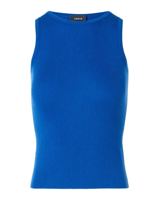 Silk-Cotton Rib Tank Top