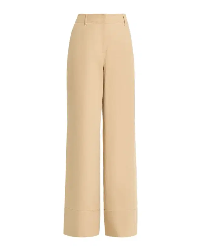 Lafayette 148 New York Charles Wide-Leg Twill Pants