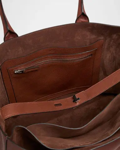 Tom Ford Men's T-Line Grained Leather East-West Tote Bag | Thumbnail 3 Tom Ford Men's T-Line Grained Leather East-West Tote Bag | Thumbnail 3
