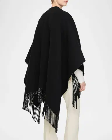 Burberry Fil Coupe EKD Wool Cape | Thumbnail 3 Burberry Fil Coupe EKD Wool Cape | Thumbnail 3