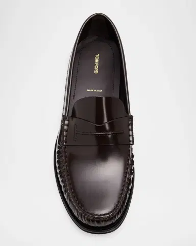 Tom Ford Men's Oliver Leather Penny Loafers | Thumbnail 4 Tom Ford Men's Oliver Leather Penny Loafers | Thumbnail 4