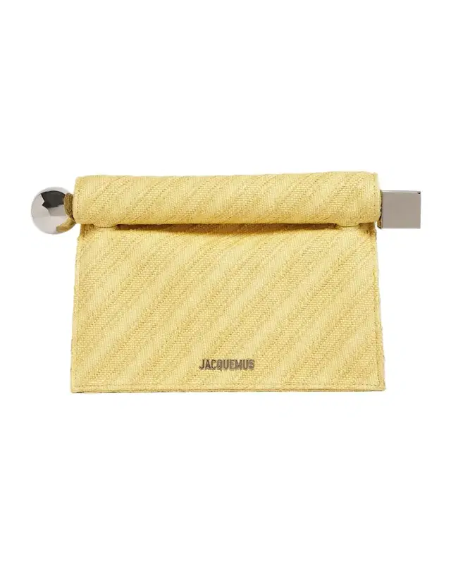 Jacquemus La Pochette Rond Carre Rolled Clutch Bag