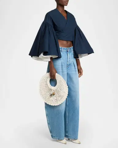 Jacquemus Le Petite Crochet Raffia Lace Top-Handle Bag | Thumbnail 5 Jacquemus Le Petite Crochet Raffia Lace Top-Handle Bag | Thumbnail 5