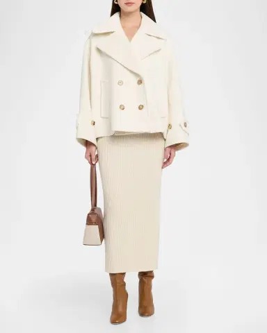 Chloé Double-Breasted Wool Peacoat | Thumbnail 2 Chloé Double-Breasted Wool Peacoat | Thumbnail 2