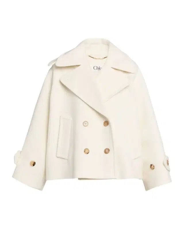Chloe Double-Breasted Wool Peacoat