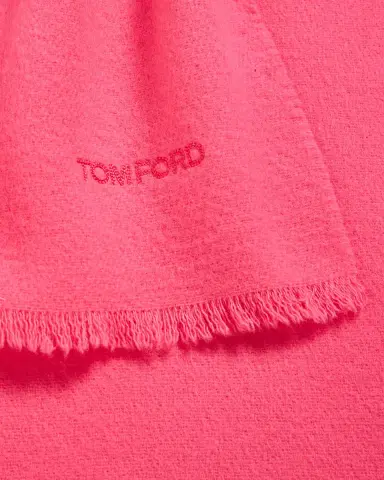Tom Ford Men's Cashmere Tonal Logo Scarf | Thumbnail 4 Tom Ford Men's Cashmere Tonal Logo Scarf | Thumbnail 4