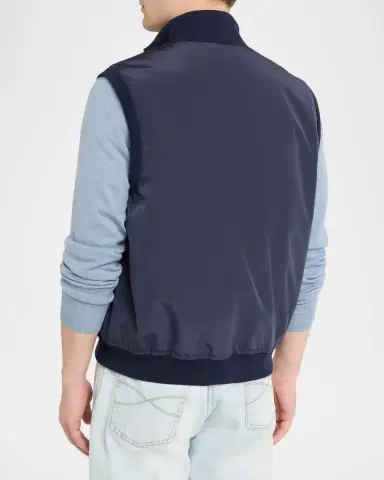 Brunello Cucinelli Men's Water-Resistant Full-Zip Vest | Thumbnail 3 Brunello Cucinelli Men's Water-Resistant Full-Zip Vest | Thumbnail 3