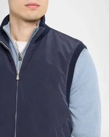 Brunello Cucinelli Men's Water-Resistant Full-Zip Vest | Thumbnail 5 Brunello Cucinelli Men's Water-Resistant Full-Zip Vest | Thumbnail 5