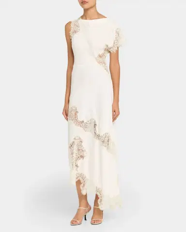 A.L.C. Alessia Satin and Lace Maxi Dress | Thumbnail 4 A.L.C. Alessia Satin and Lace Maxi Dress | Thumbnail 4