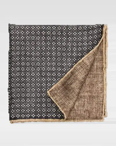 Brunello Cucinelli Men's Double-Face Silk Pocket Square | Thumbnail 2 Brunello Cucinelli Men's Double-Face Silk Pocket Square | Thumbnail 2