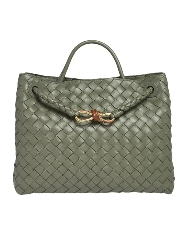 Andiamo Medium Nappa Leather Top-Handle Bag