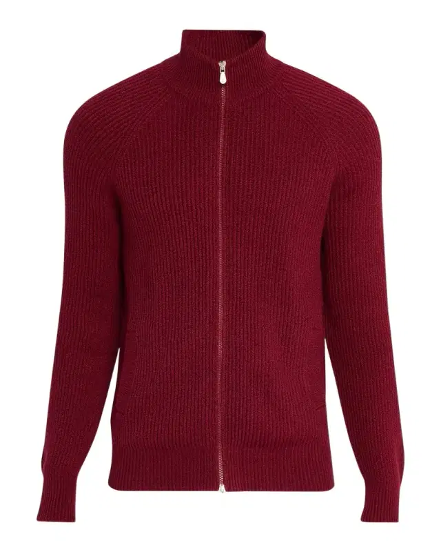 Men 's Cotton Rib Full-Zip Cardigan
