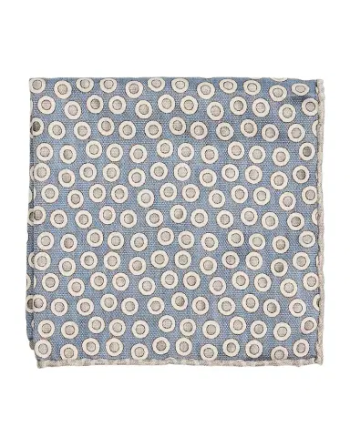 Brunello Cucinelli Men's Geometric Circle Silk Pocket Square | Thumbnail 1