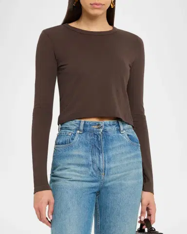 SLVRLAKE Long Sleeve Cropped Baby Tee | Thumbnail 4