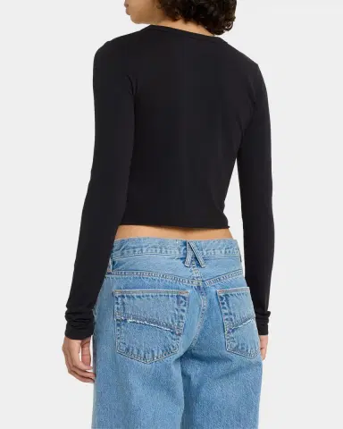SLVRLAKE Long Sleeve Cropped Baby Tee | Thumbnail 3