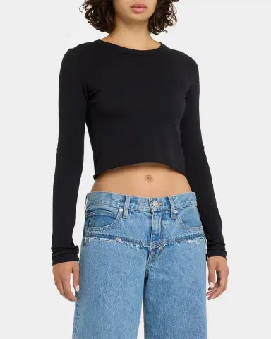 SLVRLAKE Long Sleeve Cropped Baby Tee | Thumbnail 4