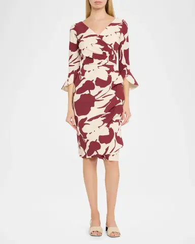 Chiara Boni La Petite Robe Triana Floral-Print Bodycon Ruffle Dress | Thumbnail 2 Chiara Boni La Petite Robe Triana Floral-Print Bodycon Ruffle Dress | Thumbnail 2