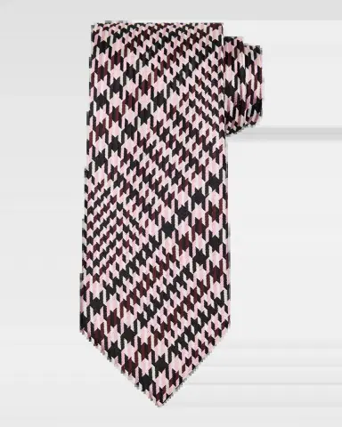 Tom Ford Men's Exploded Prince of Wales Check Silk Tie | Thumbnail 2 Tom Ford Men's Exploded Prince of Wales Check Silk Tie | Thumbnail 2
