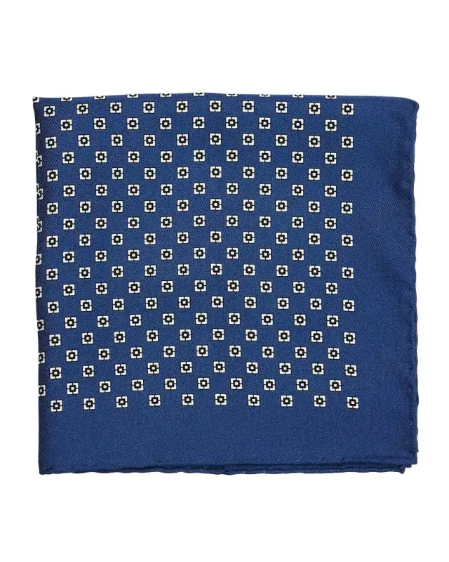 Brunello Cucinelli Men 's Geometric Silk Pocket Square