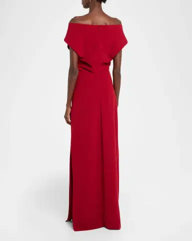 Proenza Schouler Rosina Draped Double-Crepe Dress | Thumbnail 3 Proenza Schouler Rosina Draped Double-Crepe Dress | Thumbnail 3