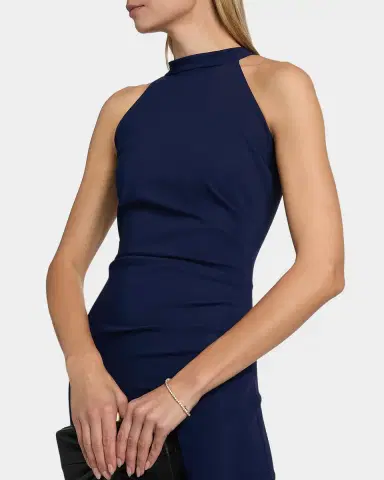 Chiara Boni La Petite Robe Janis Sleeveless Halter Gown | Thumbnail 5 Chiara Boni La Petite Robe Janis Sleeveless Halter Gown | Thumbnail 5