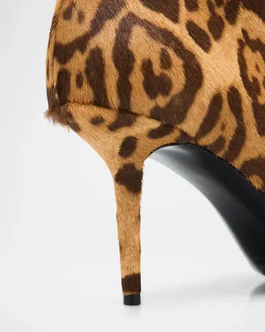 Saint Laurent 75mm Ashley Leopard Calf Hair Booties | Thumbnail 3 Saint Laurent 75mm Ashley Leopard Calf Hair Booties | Thumbnail 3