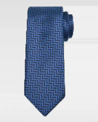 Tom Ford Men's Diagonal Chevron Silk Tie | Thumbnail 2