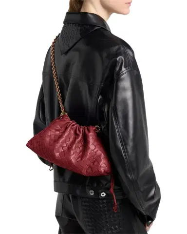 Bottega Veneta Dustbag Notte Leather Shoulder Bag | Thumbnail 1 Bottega Veneta Dustbag Notte Leather Shoulder Bag | Thumbnail 1