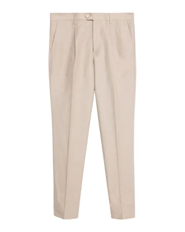 Brunello Cucinelli Men's Cotton and Linen Leisure-Fit Pleated Trousers