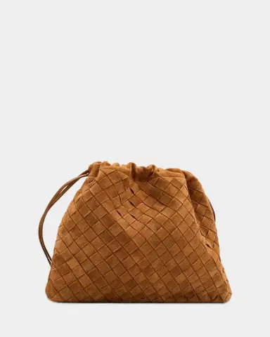 Bottega Veneta Suede Drawstring Pouch Clutch Bag | Thumbnail 3 Bottega Veneta Suede Drawstring Pouch Clutch Bag | Thumbnail 3