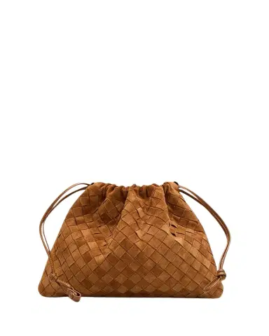 Bottega Veneta Suede Drawstring Pouch Clutch Bag | Thumbnail 1 Bottega Veneta Suede Drawstring Pouch Clutch Bag | Thumbnail 1