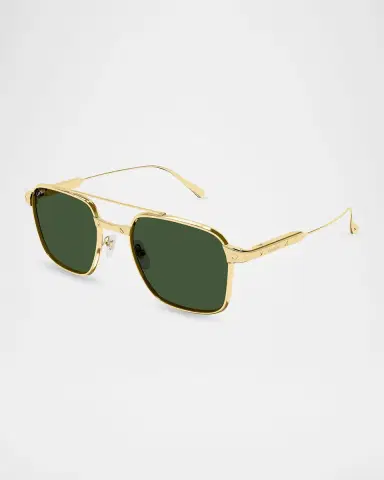Cartier Men's CT0610S-002 Double-Bridge Titanium Aviator Sunglasses | Thumbnail 2 Cartier Men's CT0610S-002 Double-Bridge Titanium Aviator Sunglasses | Thumbnail 2