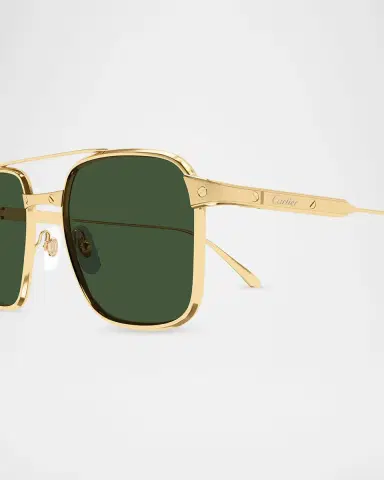 Cartier Men's CT0610S-002 Double-Bridge Titanium Aviator Sunglasses | Thumbnail 3 Cartier Men's CT0610S-002 Double-Bridge Titanium Aviator Sunglasses | Thumbnail 3