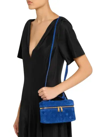 Bottega Veneta Bang Bang Vanity Intrecciato Suede Top-Handle Bag | Thumbnail 1 Bottega Veneta Bang Bang Vanity Intrecciato Suede Top-Handle Bag | Thumbnail 1