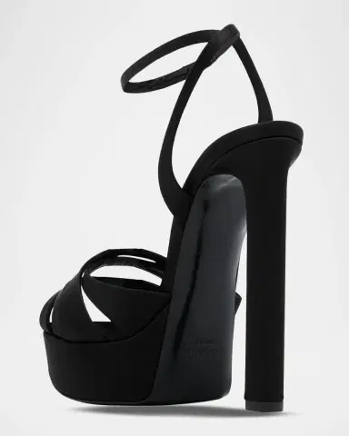 Saint Laurent 110mm Chandelle Satin Platform Sandals | Thumbnail 2 Saint Laurent 110mm Chandelle Satin Platform Sandals | Thumbnail 2