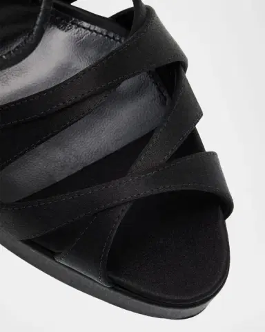 Saint Laurent 110mm Chandelle Satin Platform Sandals | Thumbnail 3 Saint Laurent 110mm Chandelle Satin Platform Sandals | Thumbnail 3